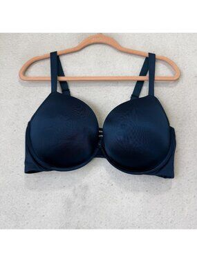 Soma Bra Womens 42D Blue Stunning Push Up Padded Underwire Adjustable Microfiber